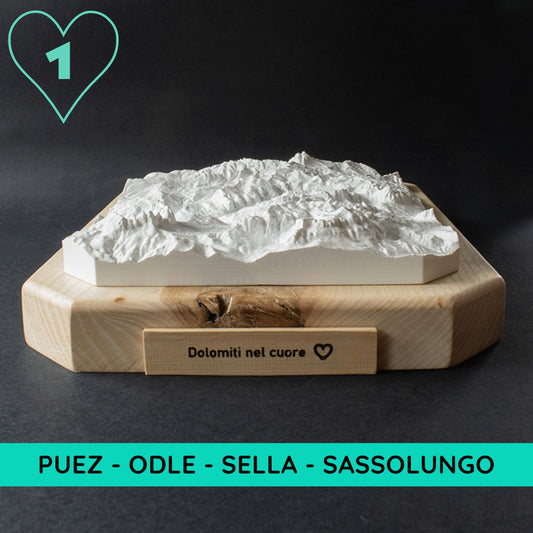 Odle Puez Gruppo del Sassolungo e del Sella in miniatura