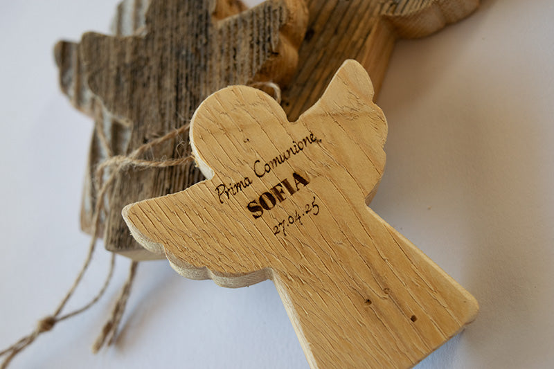 angeli comunione in legno vecchio