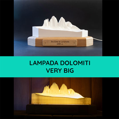 lampada Dolomiti montagne 3D