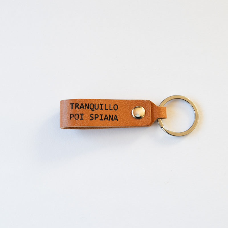 portachiavi in cuoio montagna