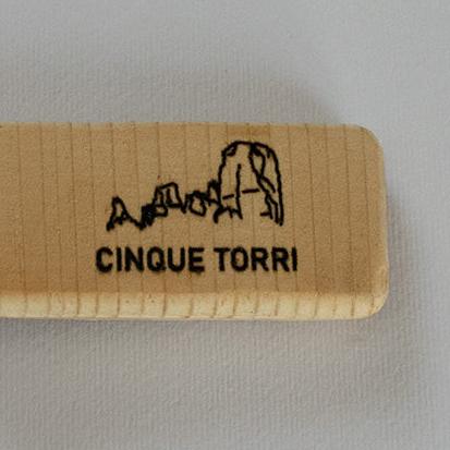 portachiavi legno Dolomiti Cinque Torri