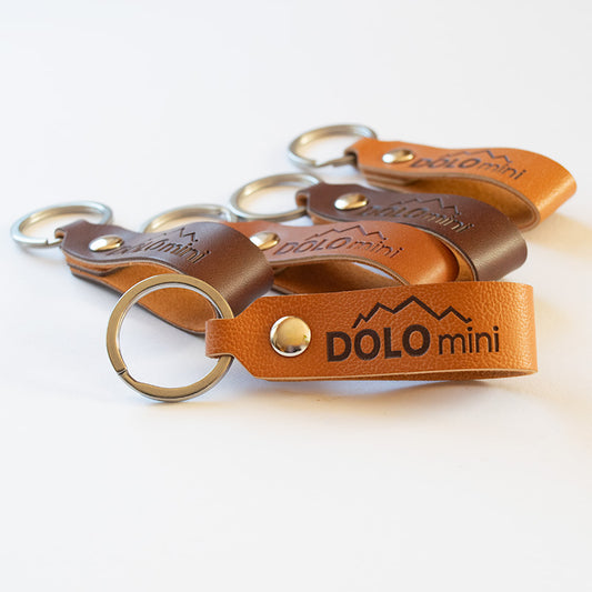 portachiavi in cuoio montagna