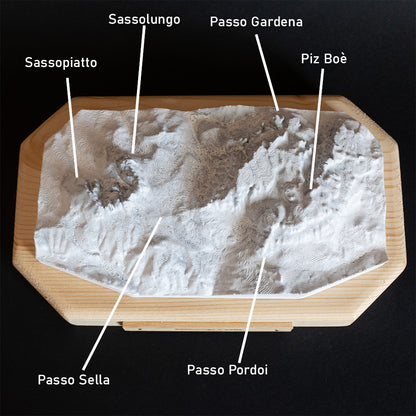 sella e sassolungo modello 3D