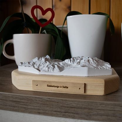 Sella e Sassolungo montagne in miniatura idee regalo
